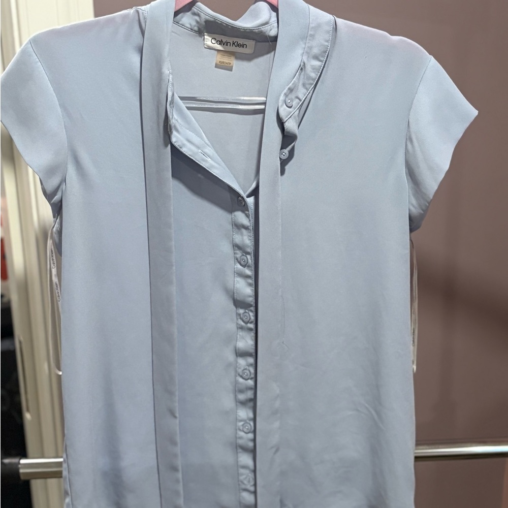 Calvin Klein Women's Sky Blue Blouse